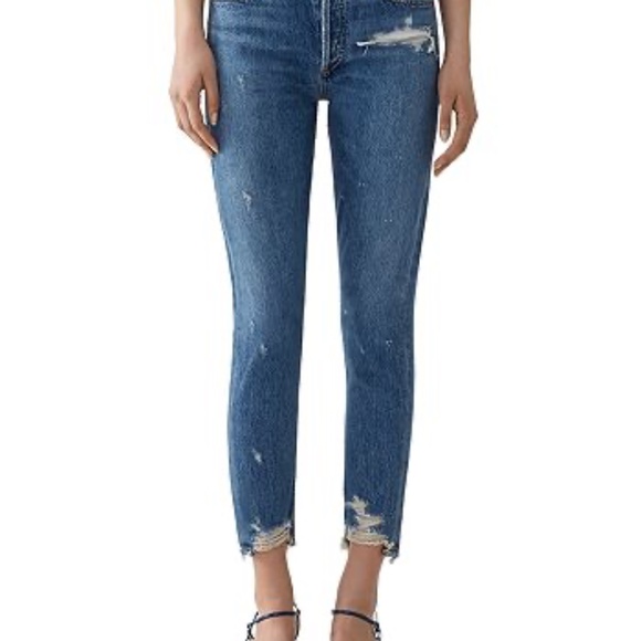 Agolde Jamie Hi Rise Classic Jeans in Grade Wash 28 - Picture 2 of 4